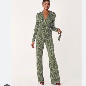 Diane Von Furstenberg Melinda Faux Wrap Jumpsuit
